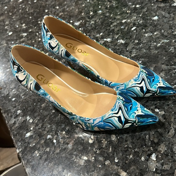 Women's Stiletto Pumps For Woman Thin High Heels Pointed Toe Spring Printing - Picture 2 of 9